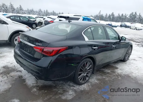2018 Infiniti Q50 Red Sport 400 из США, поврежденный, VIN JN1FV7AR3JM481764